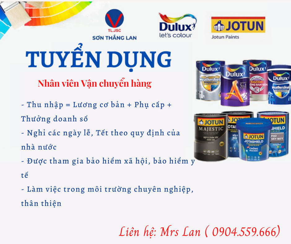 Sơn Thắng Lan tuyển dụng lao động phổ thông